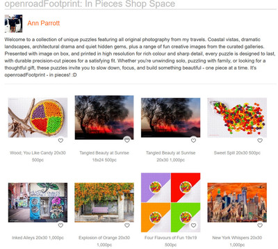 openroadFootprint: In Pieces on Create Jigsaw Puzzles